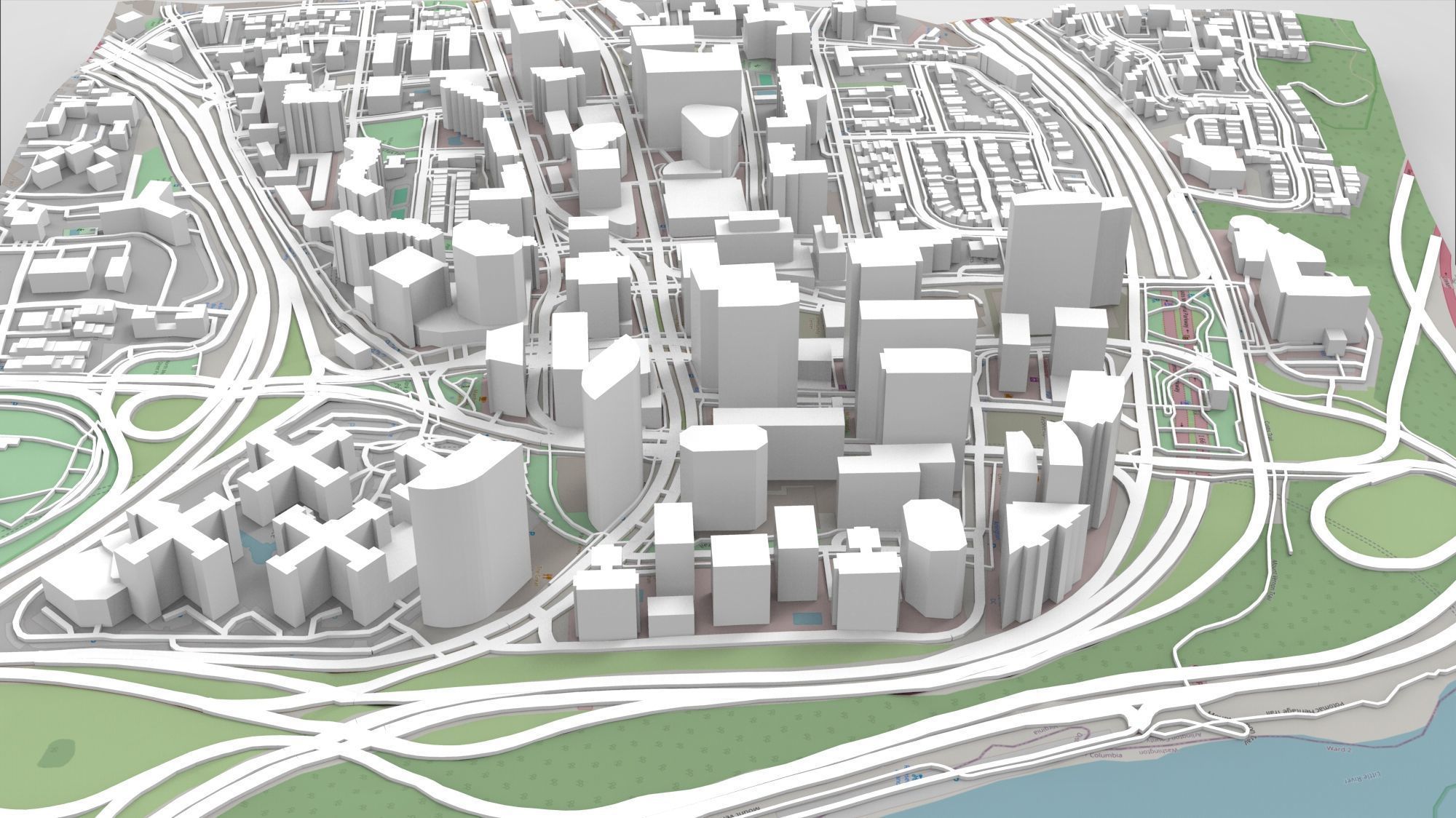 Cityscape Arlington Rosslyn Virginia USA 3D model_3