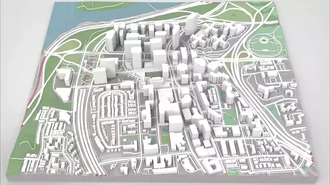 Cityscape Arlington Rosslyn Virginia USA 3D model