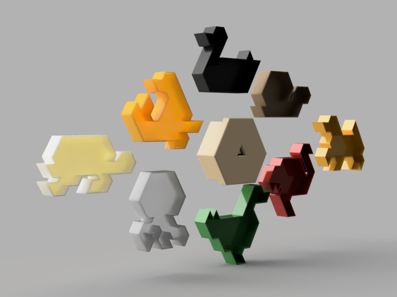 Animal Puzzle Set 3D print model_3