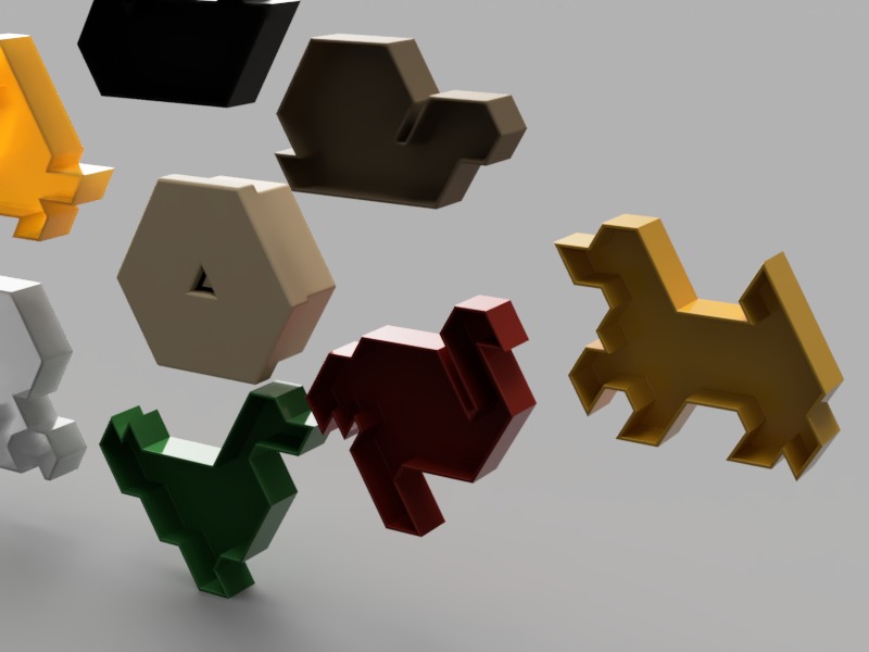Animal Puzzle Set 3D print model_2