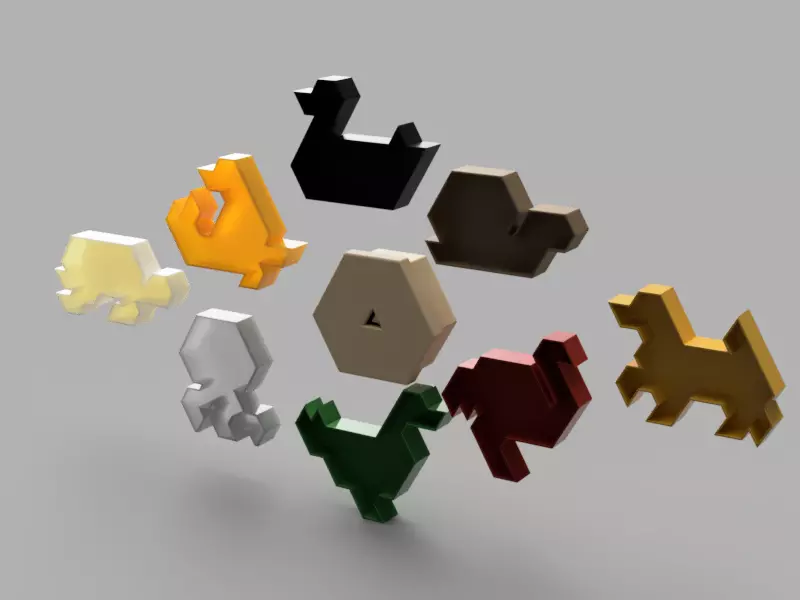 Animal Puzzle Set 3D print model_0