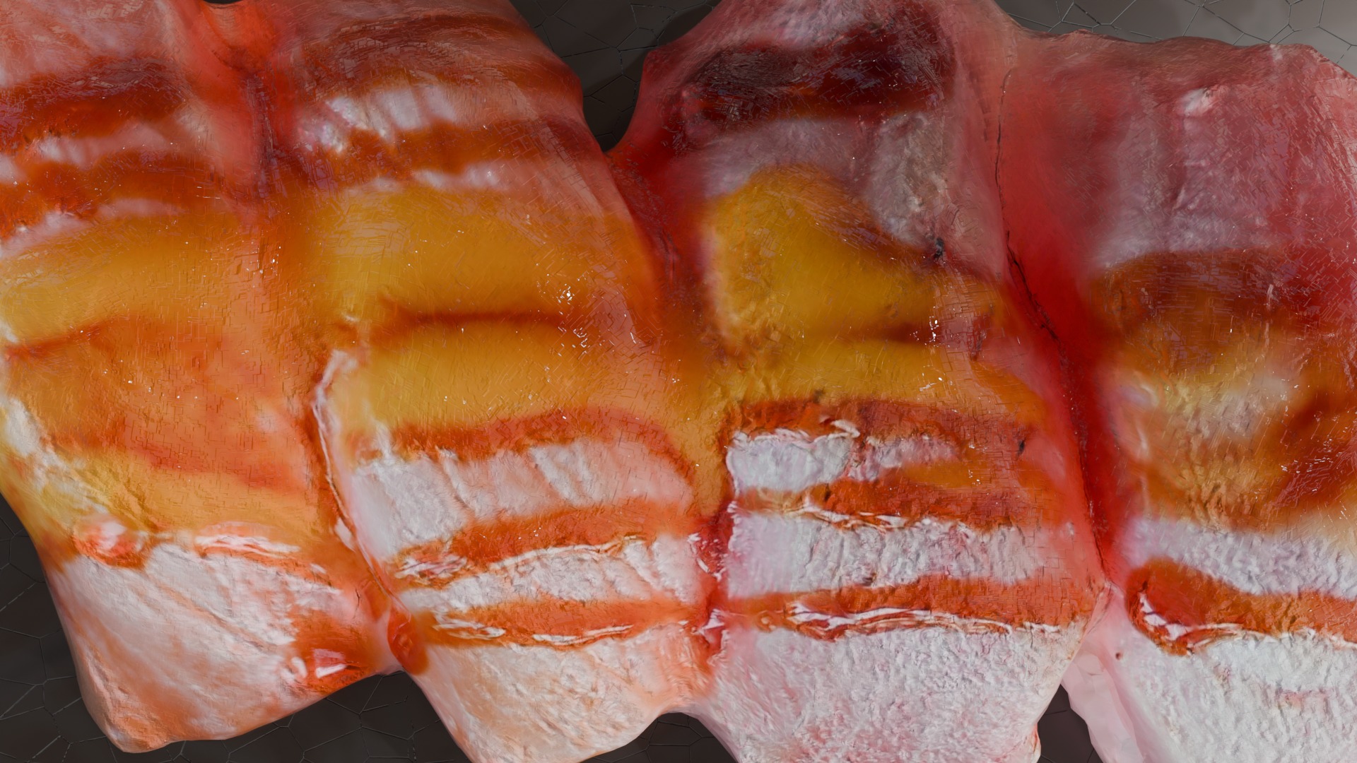 Sushi special Salmon and Tuna nigiri with teriyaki mango sauce 3D model_3