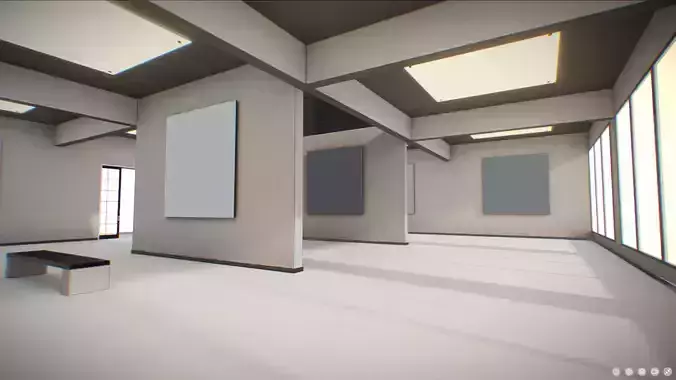 G0037 VR Virtual-Reality Image Gallery Insta Low-poly 3D model