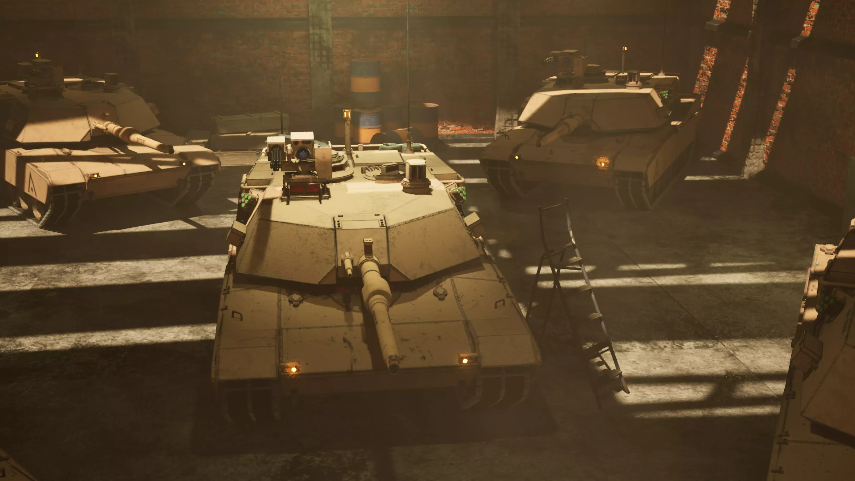 Tank M1A2 Low-poly 3D model_0