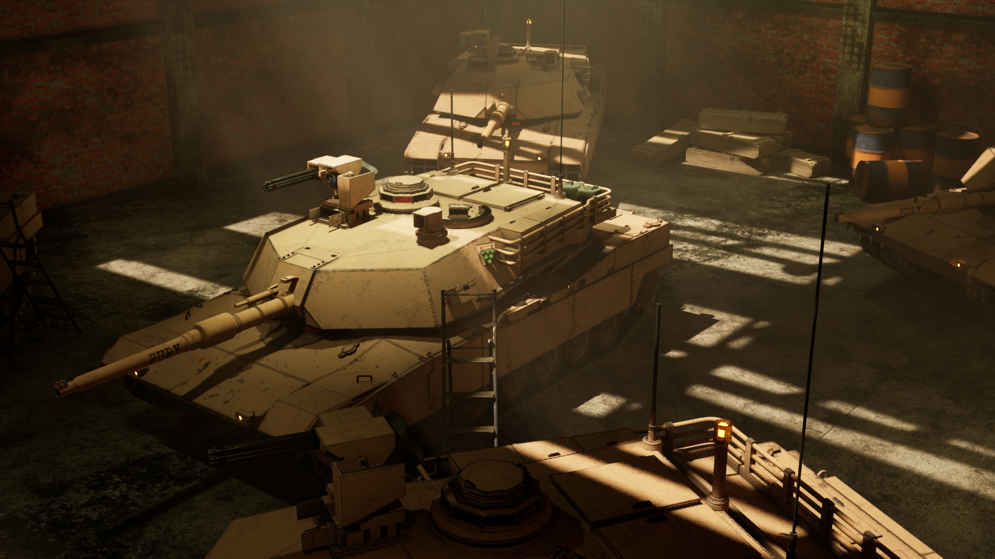 Tank M1A2 Low-poly 3D model_1