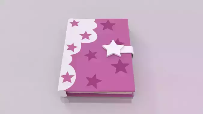 Low-Poly 3D Model of a Barbie Diary for Mobile Game
