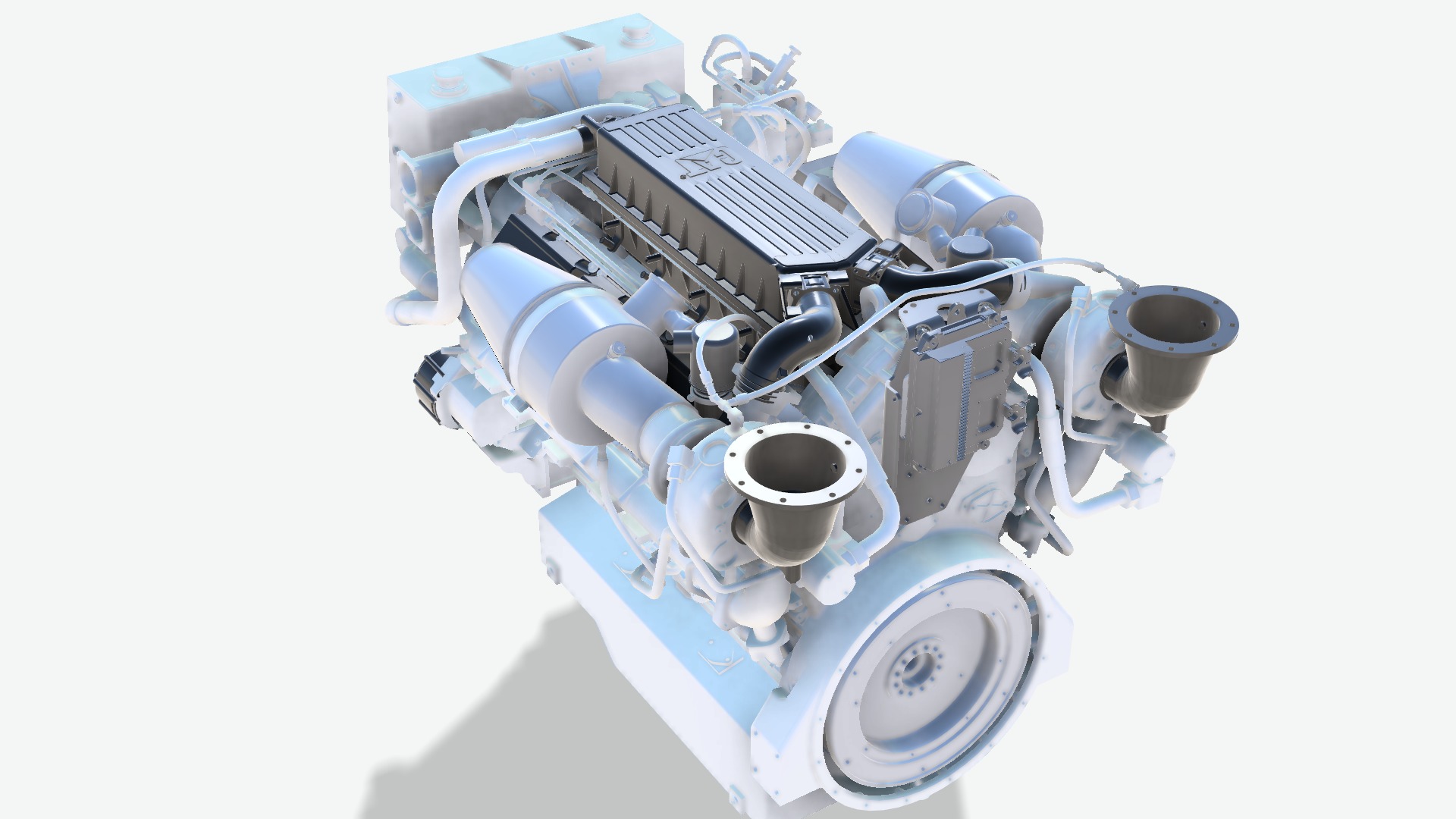 C32 MARINE DIESEL ENGINE CAT 3D print model_6