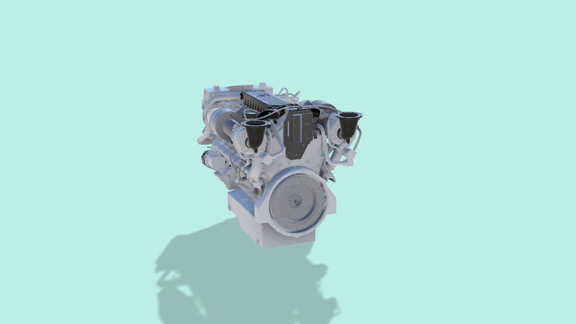 C32 MARINE DIESEL ENGINE CAT 3D print model_2