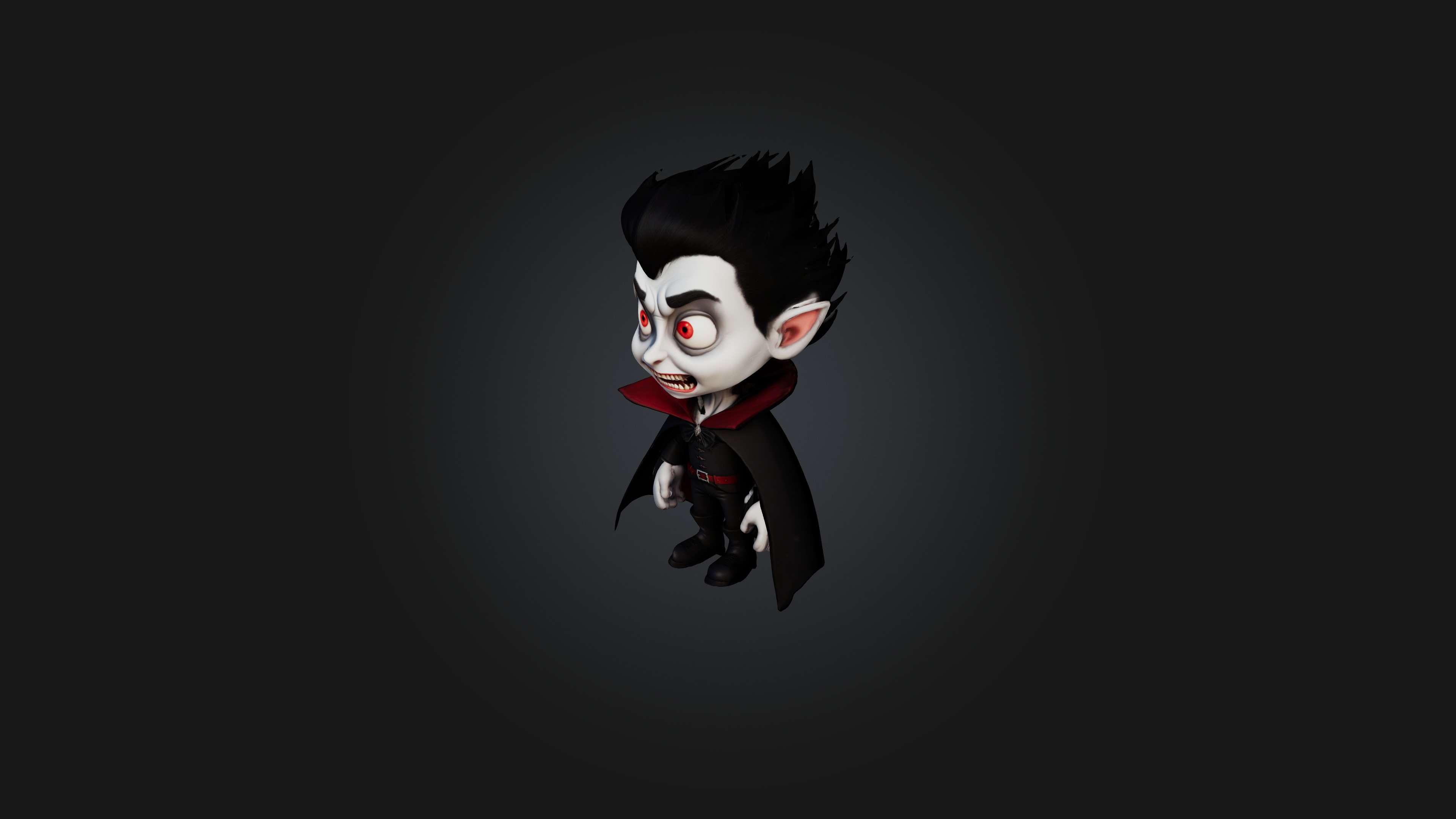 Cartoon Vampire 3D model_2