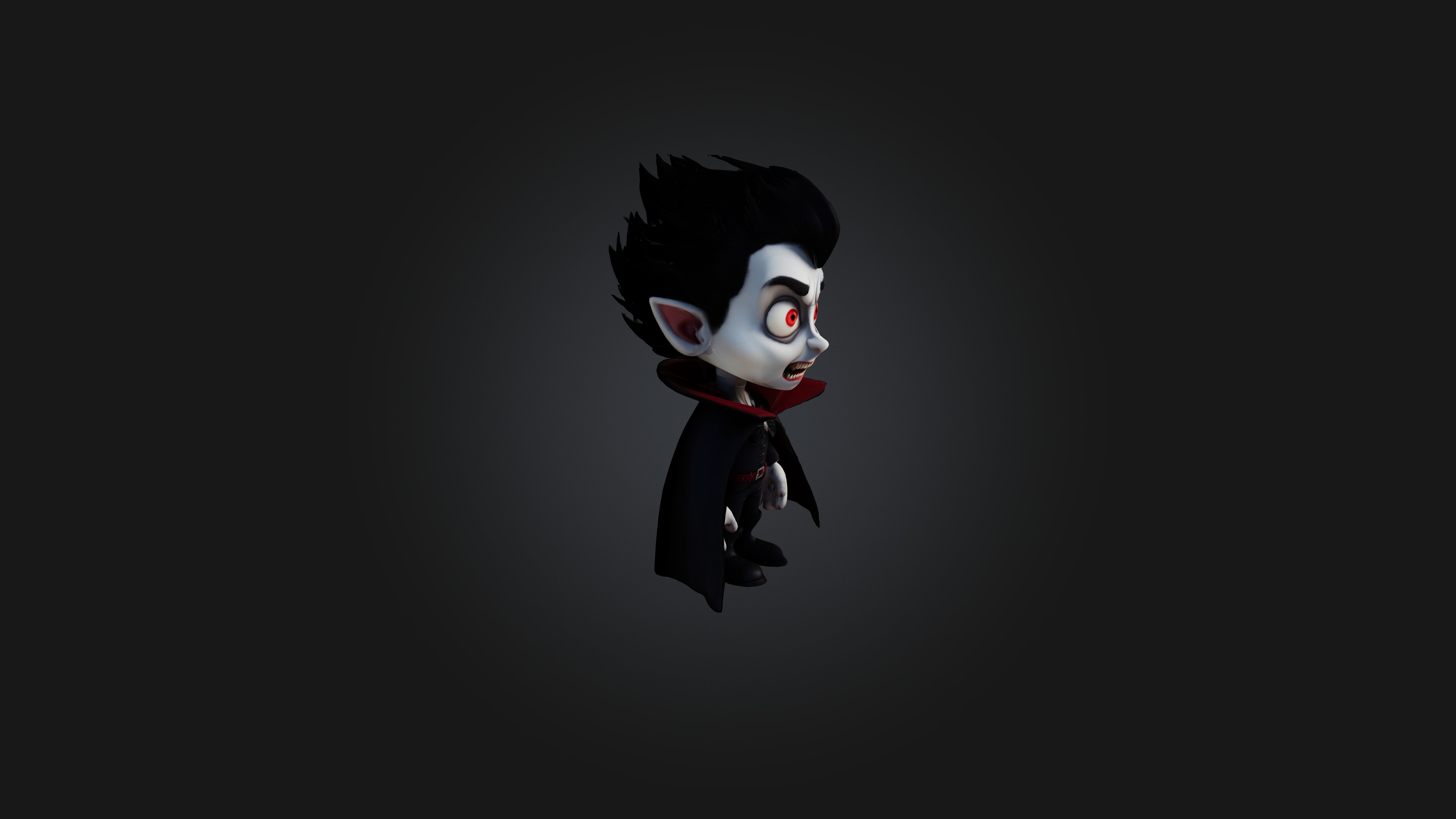 Cartoon Vampire 3D model_5
