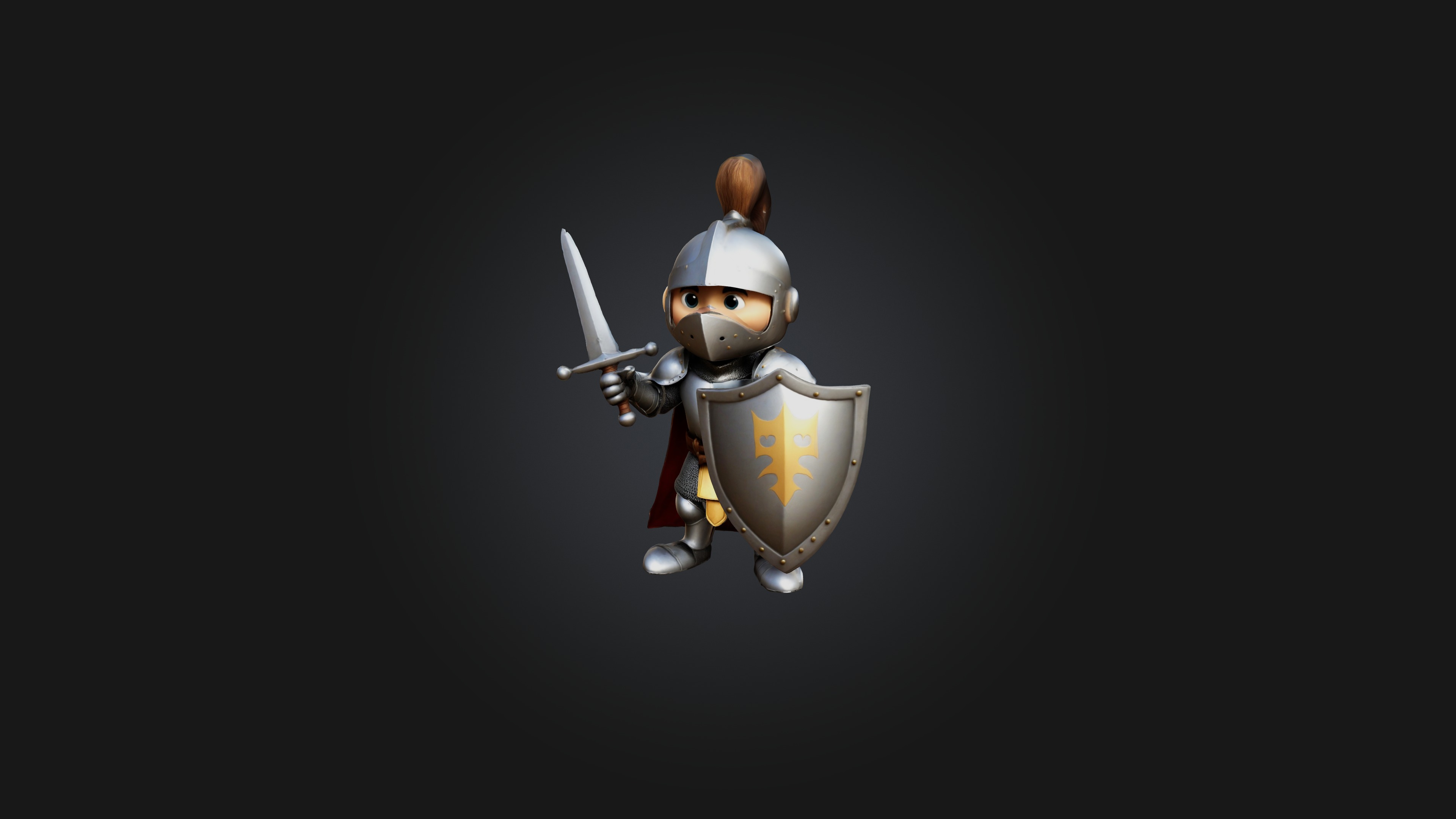 Cartoon Knight 3D model_3
