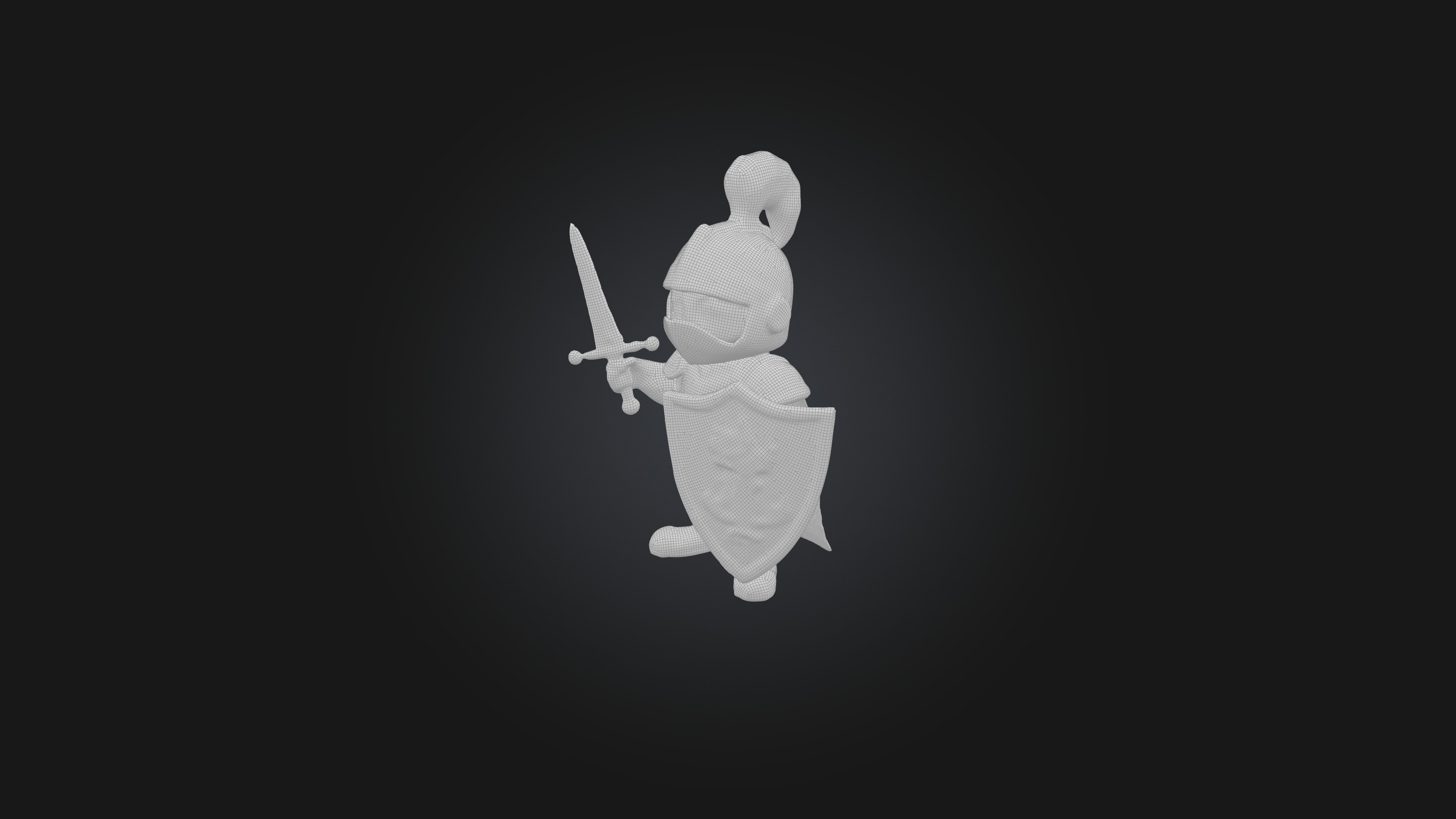 Cartoon Knight 3D model_1