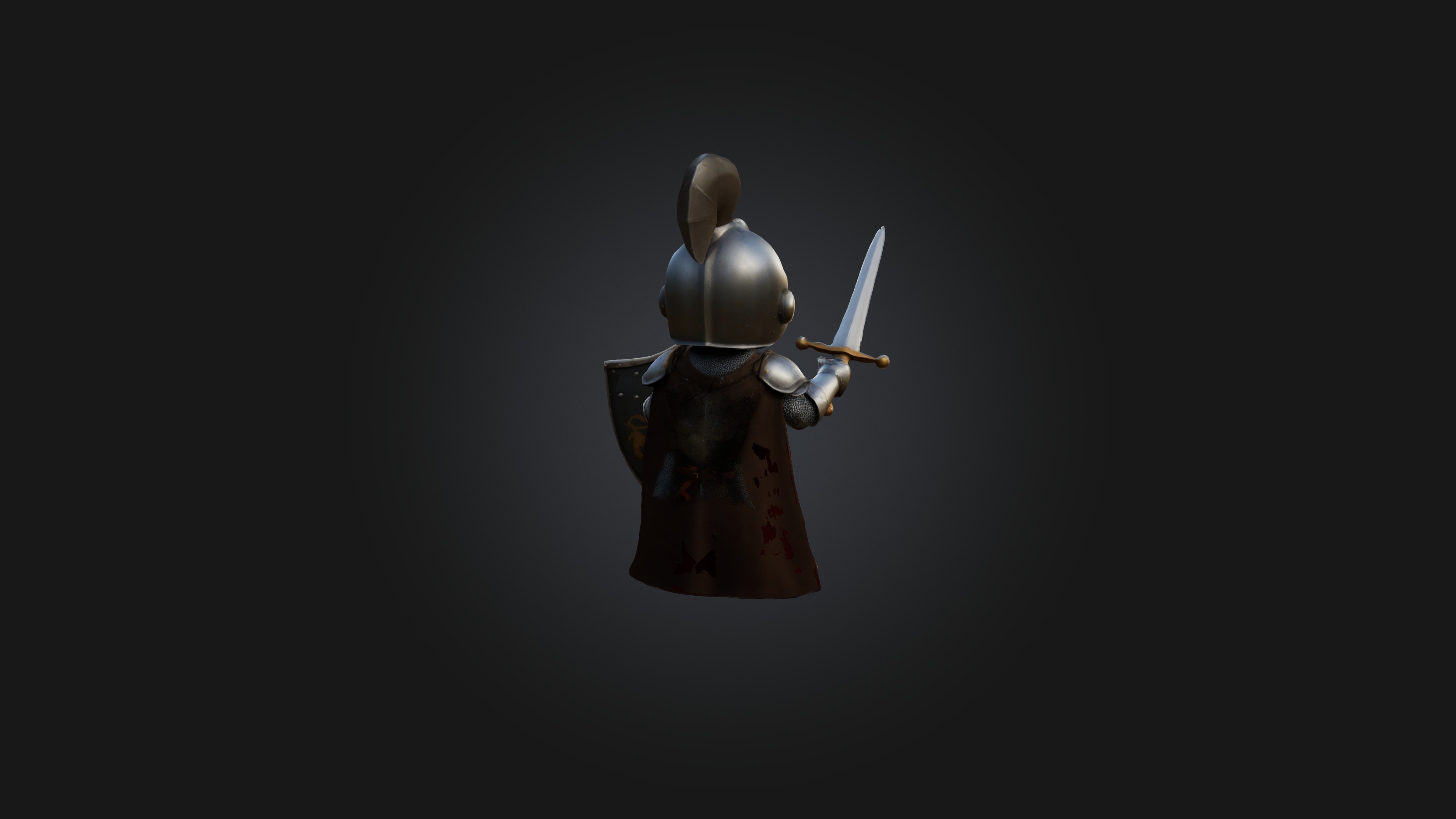 Cartoon Knight 3D model_6