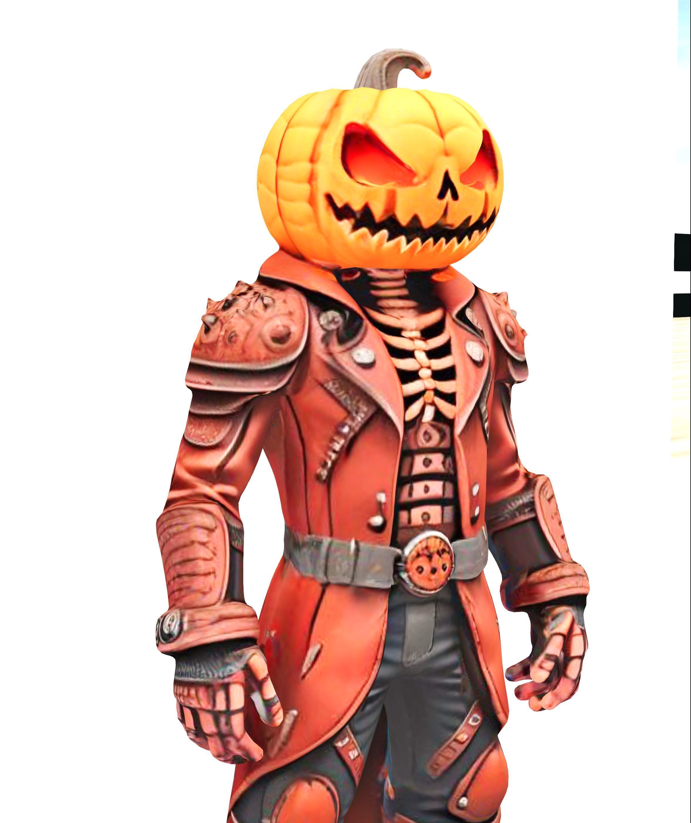 Jack o lantern 3D model_4