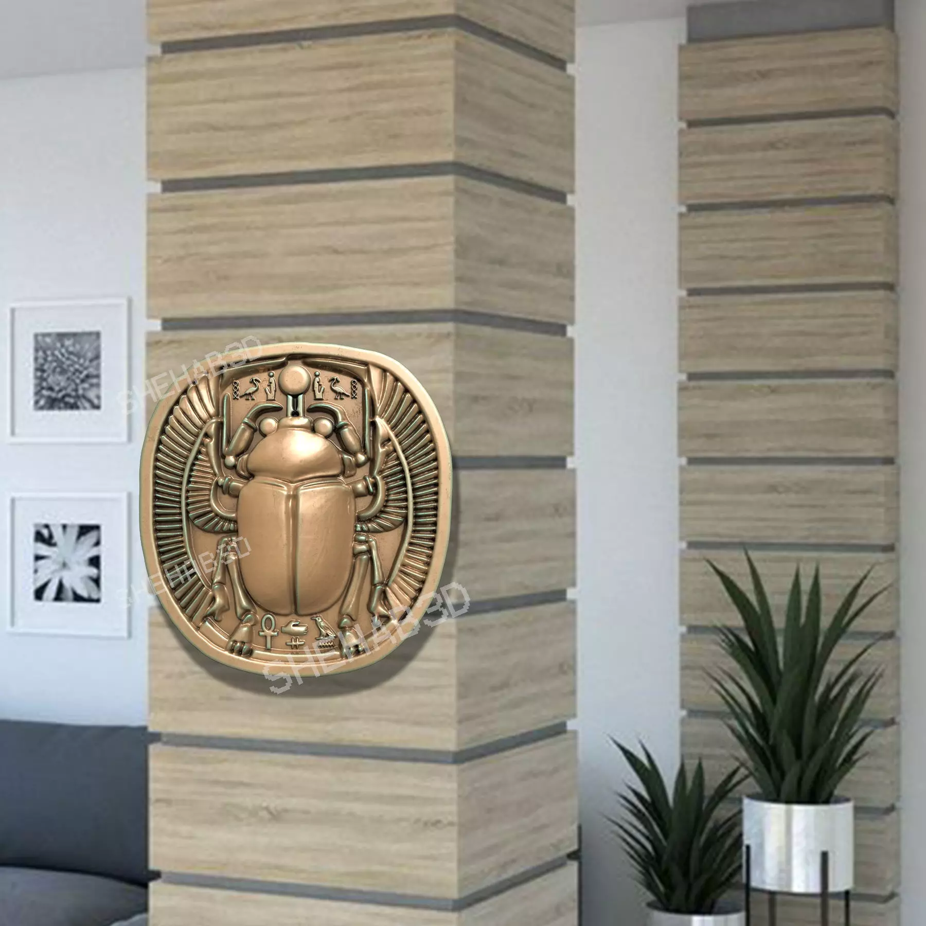 ANCIENT EGYPTIAN SCARAB FOR DECORATION 3D print model