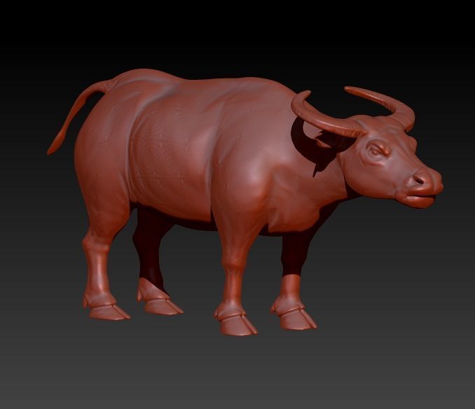 Buffalo BULL pendant 3D print model_2