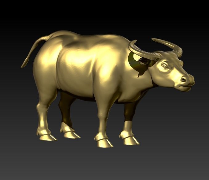 Buffalo BULL pendant 3D print model_1