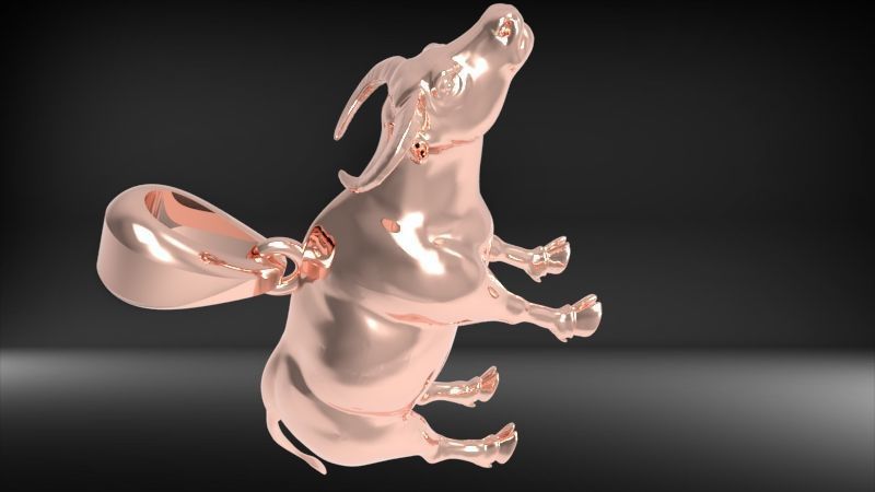 Buffalo BULL pendant 3D print model_37