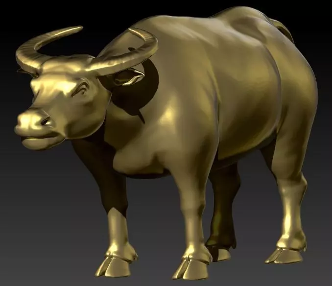 Buffalo BULL pendant 3D print model_0