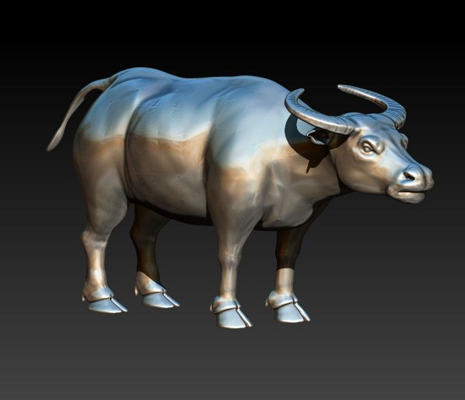Buffalo BULL pendant 3D print model_6