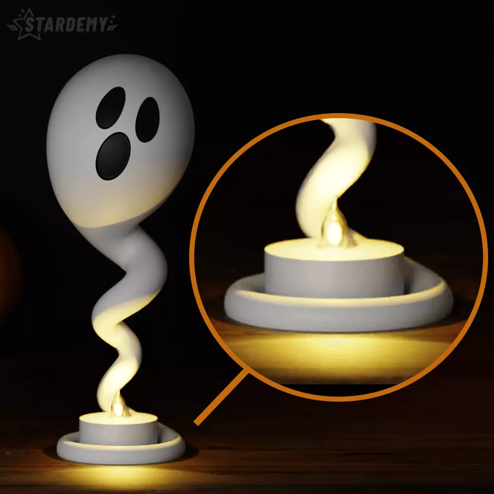 Spiral Ghosts Candle Stick 5 expressions No Supports 3D print model