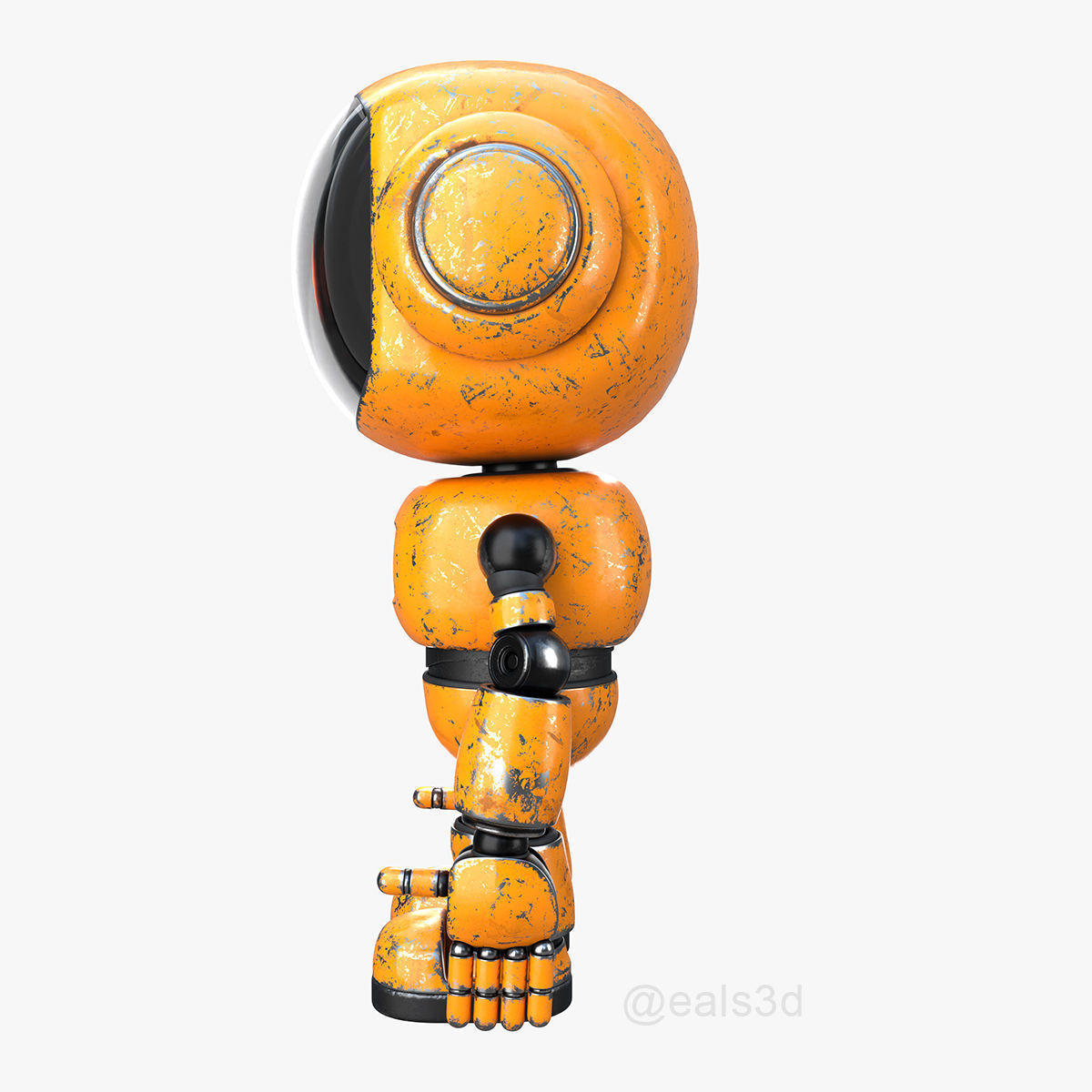 Cute Short Robot Eve-2 3D model_26