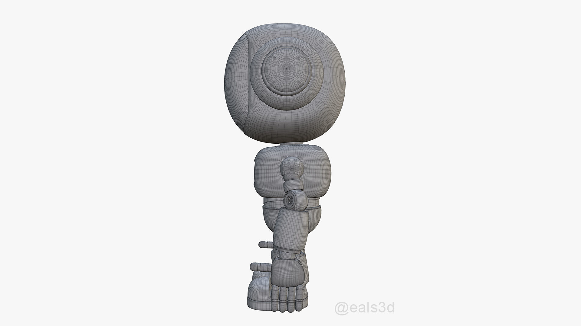 Cute Short Robot Eve-2 3D model_34