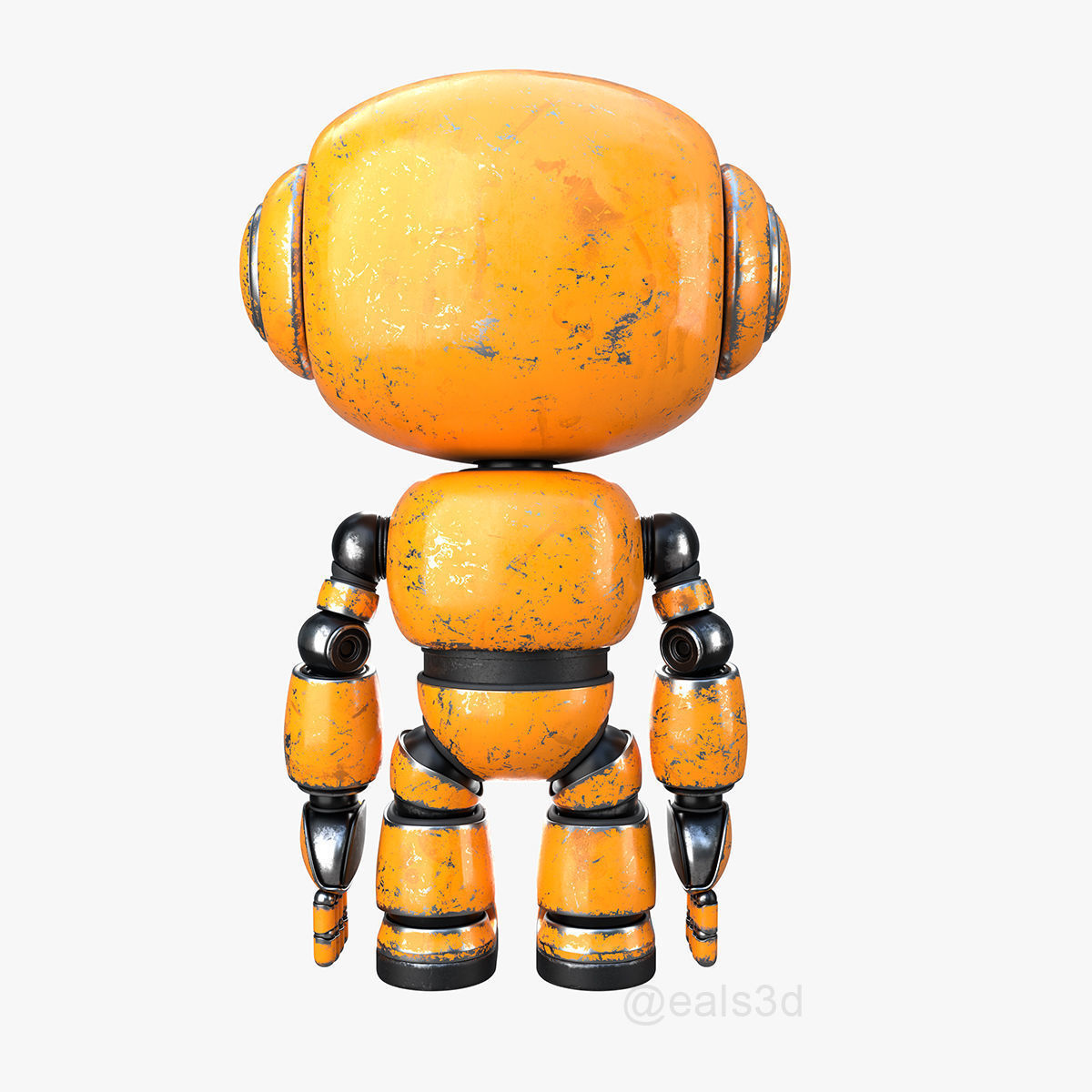 Cute Short Robot Eve-2 3D model_28
