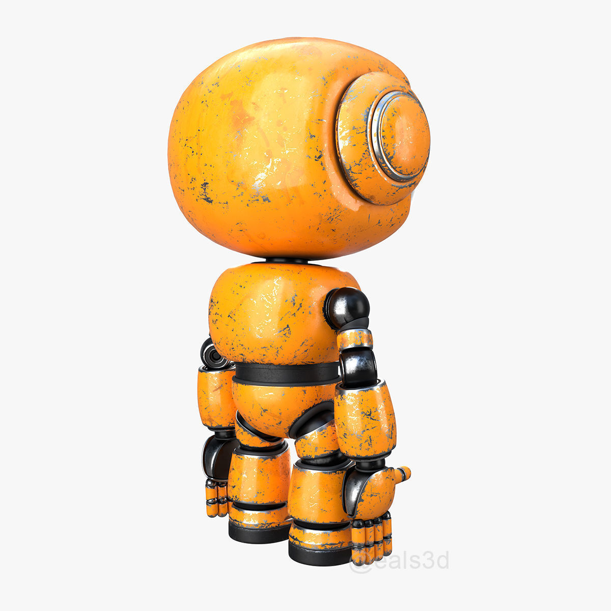 Cute Short Robot Eve-2 3D model_29
