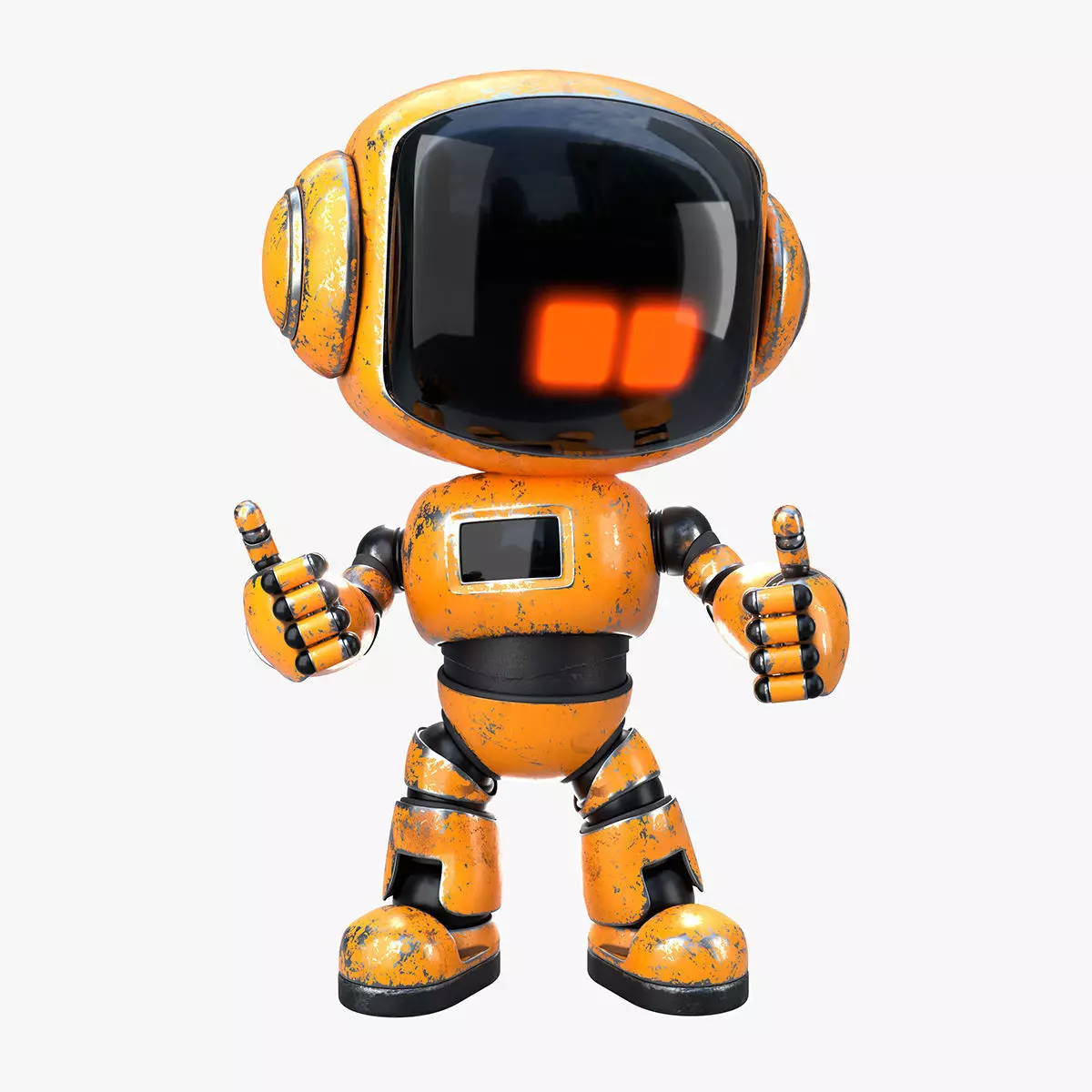 Cute Short Robot Eve-2 3D model_0