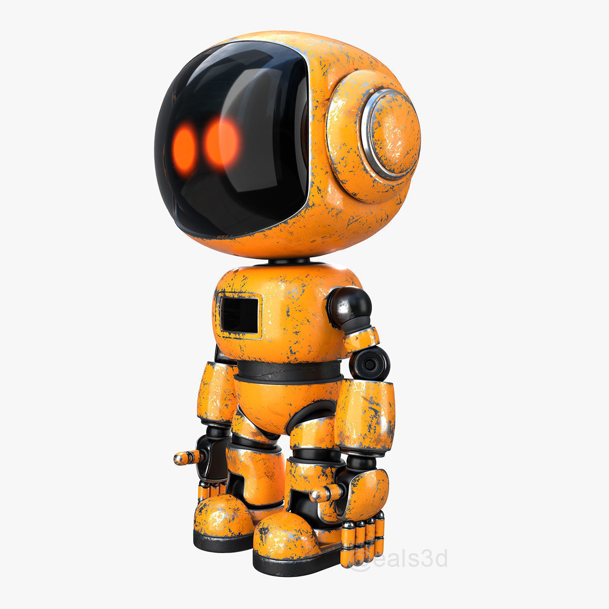 Cute Short Robot Eve-2 3D model_25