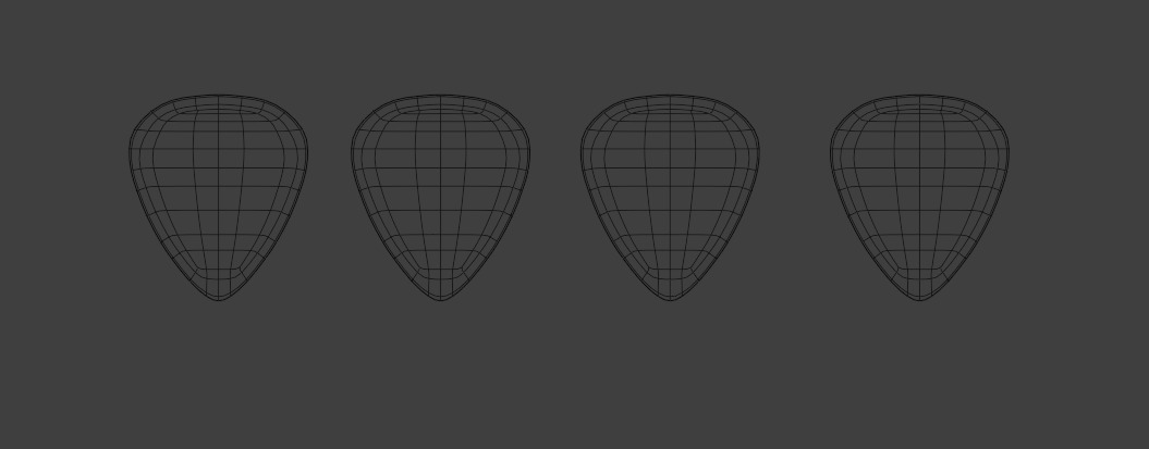 guitar pick 3D model_6