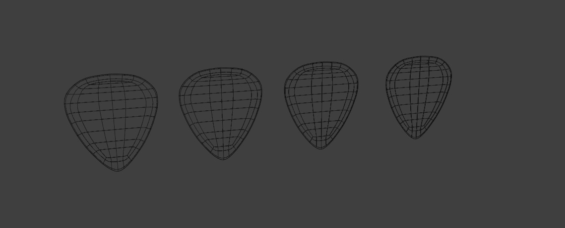 guitar pick 3D model_7