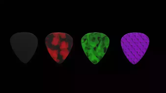 guitar pick 3D model