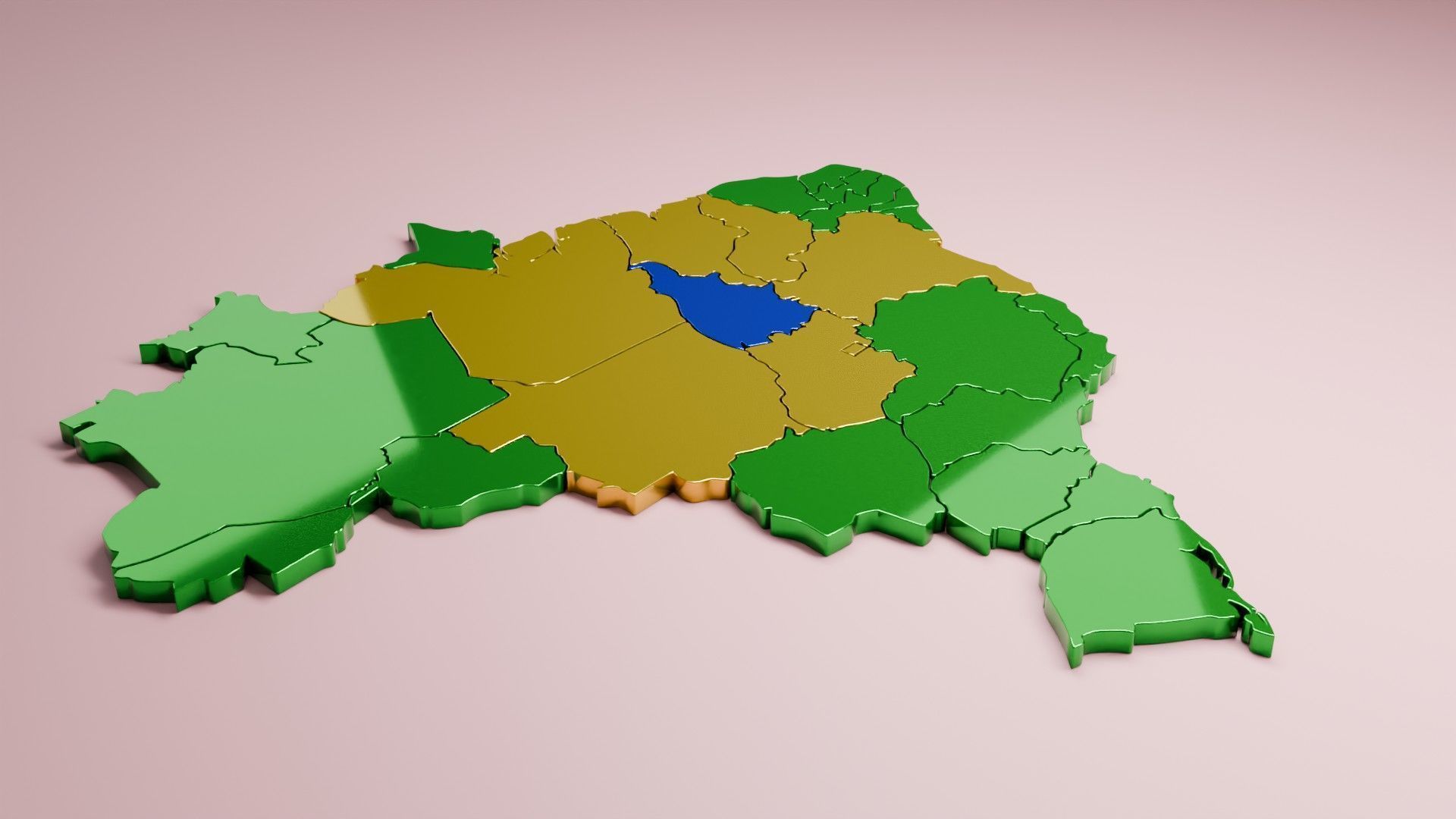 3D map of Brazil 3D model_2
