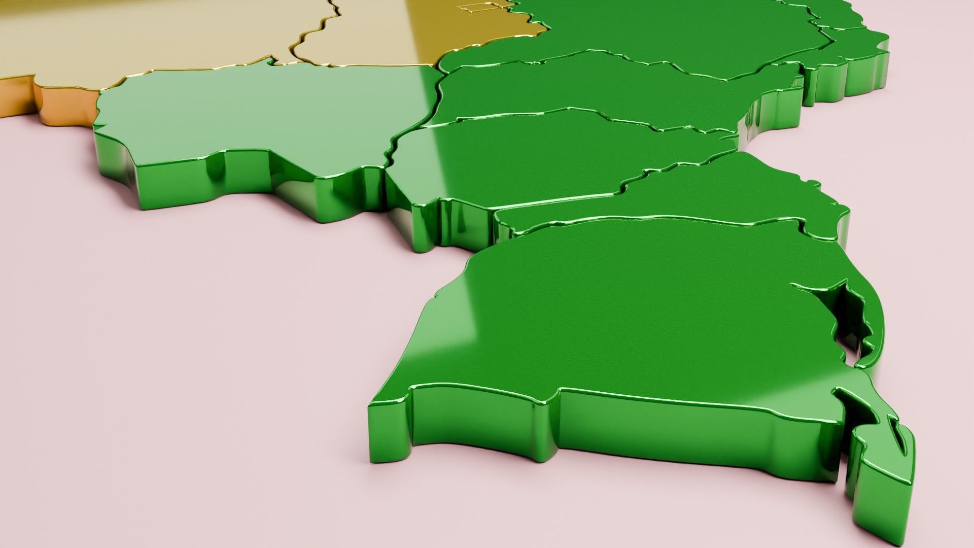 3D map of Brazil 3D model_1