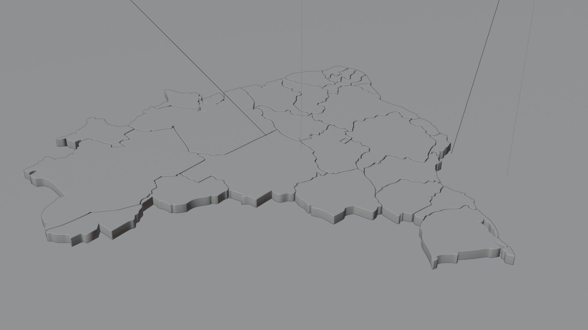 3D map of Brazil 3D model_3