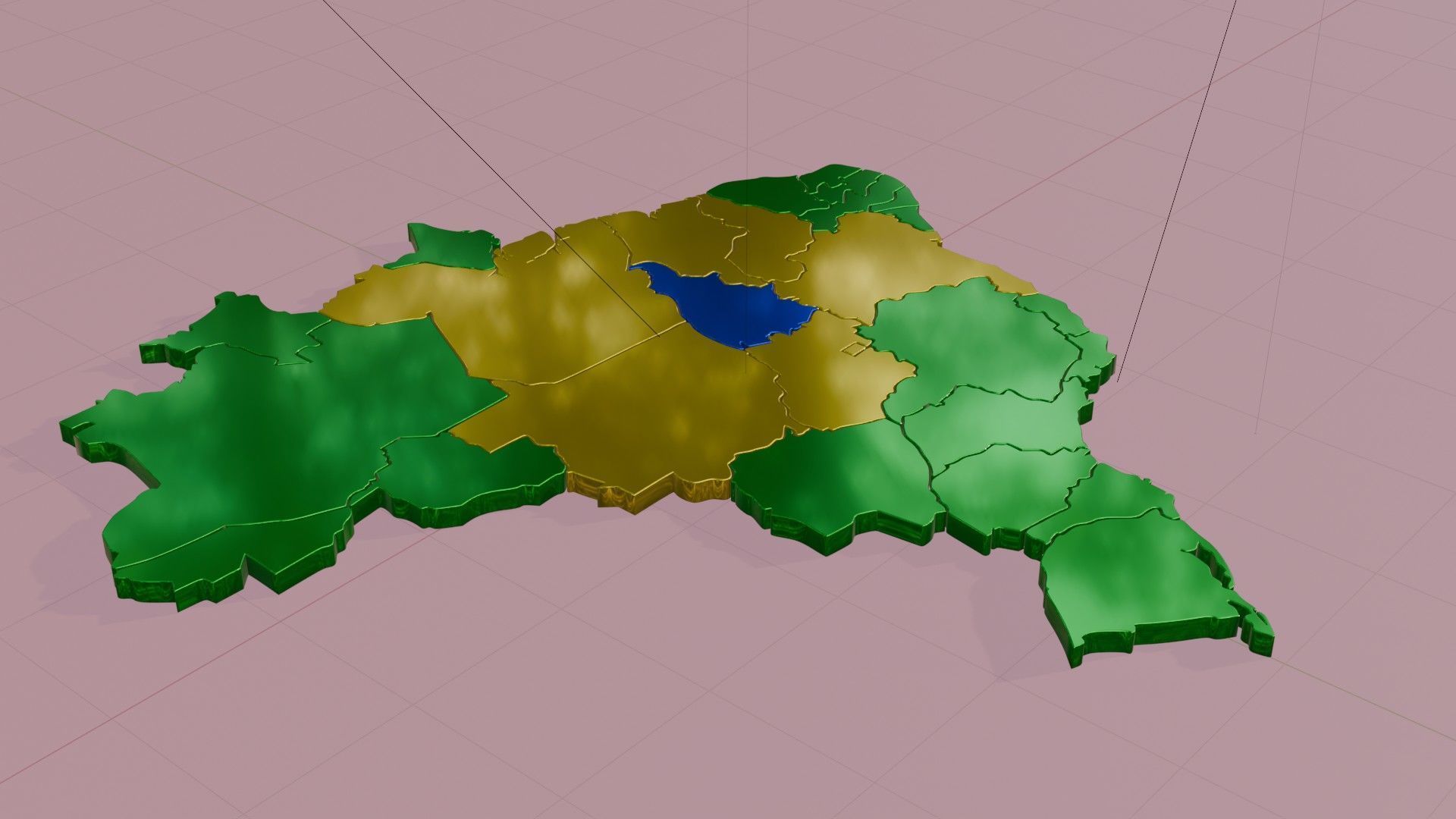 3D map of Brazil 3D model_4