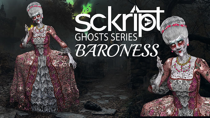 Ghosts Series The Baroness Low-poly 3D model