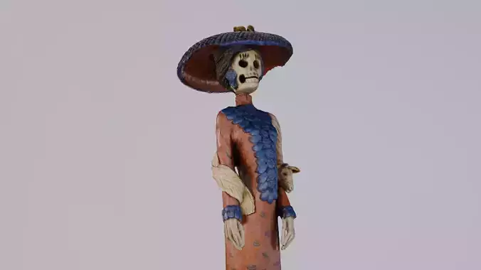 Catrina Flora Dia de Muertos