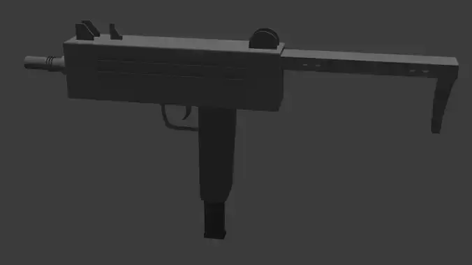 Low-poly Uzi