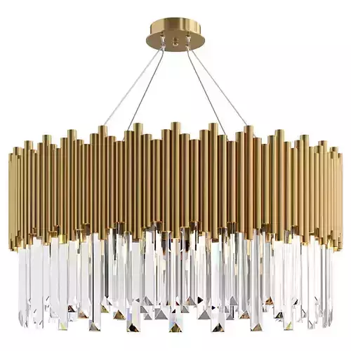 Glass chandelier in postmodern style 3D model