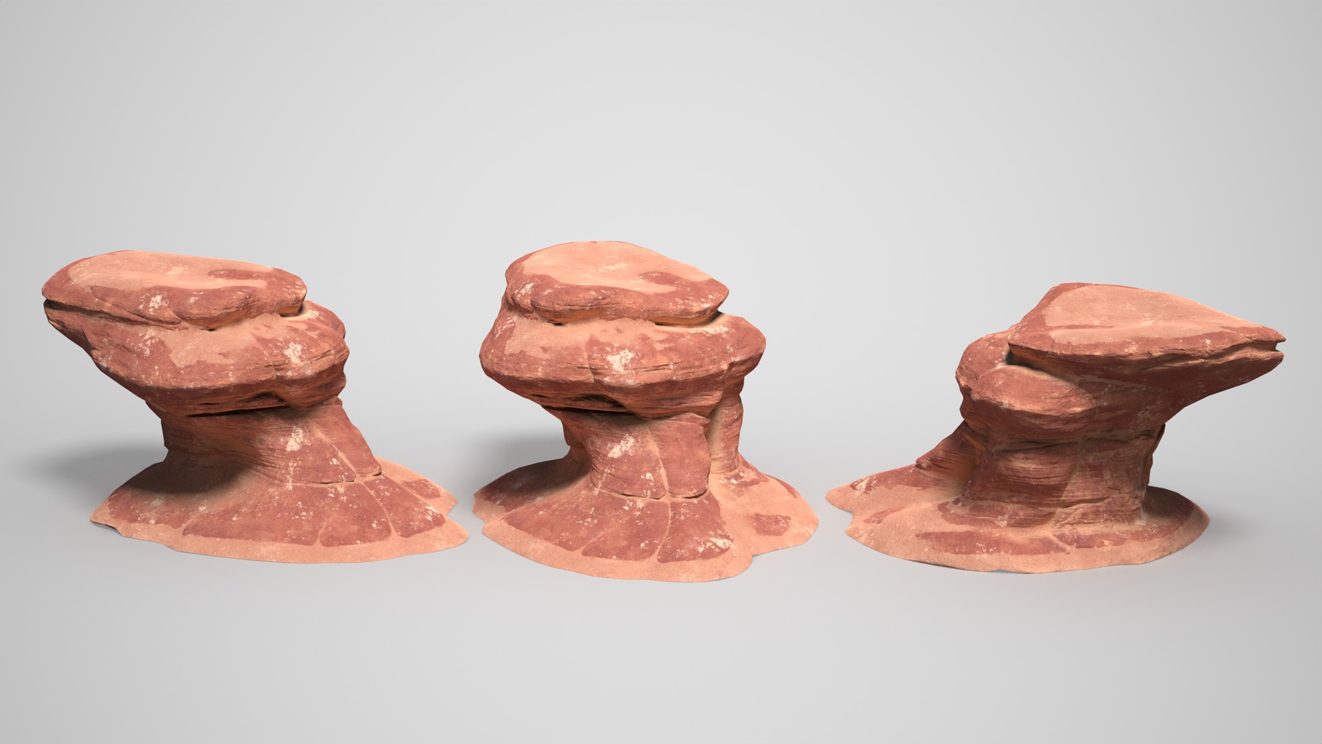 16 Sandstone Columns Desert - 241011 Low-poly 3D model_6