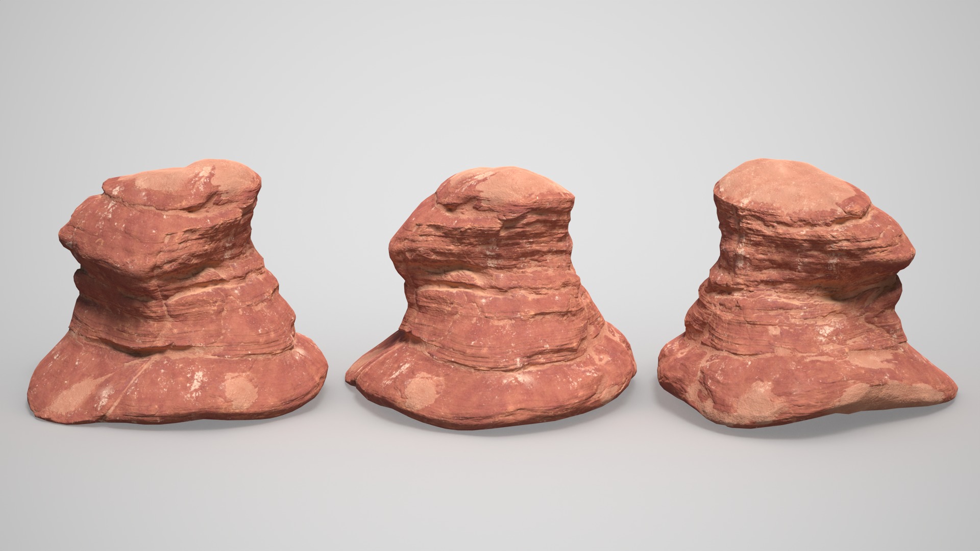 16 Sandstone Columns Desert - 241011 Low-poly 3D model_4