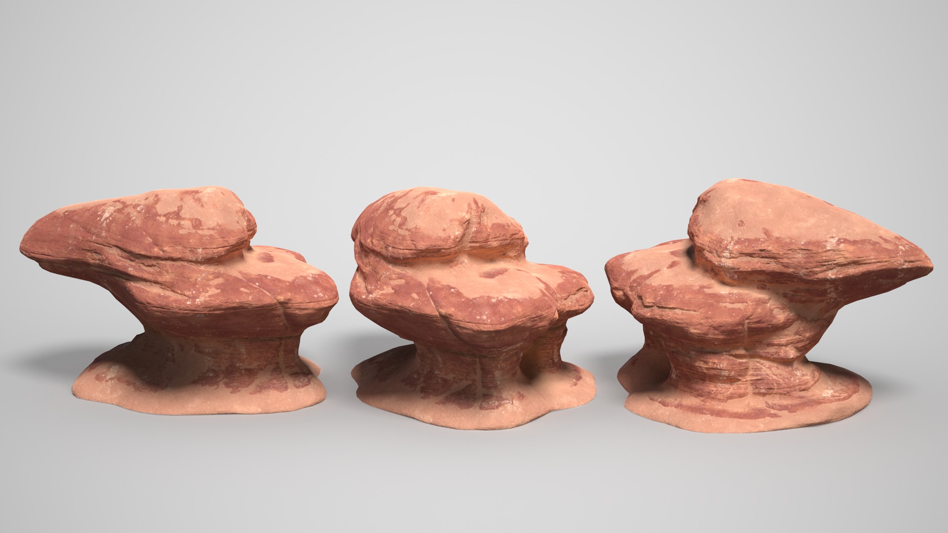 16 Sandstone Columns Desert - 241011 Low-poly 3D model_5