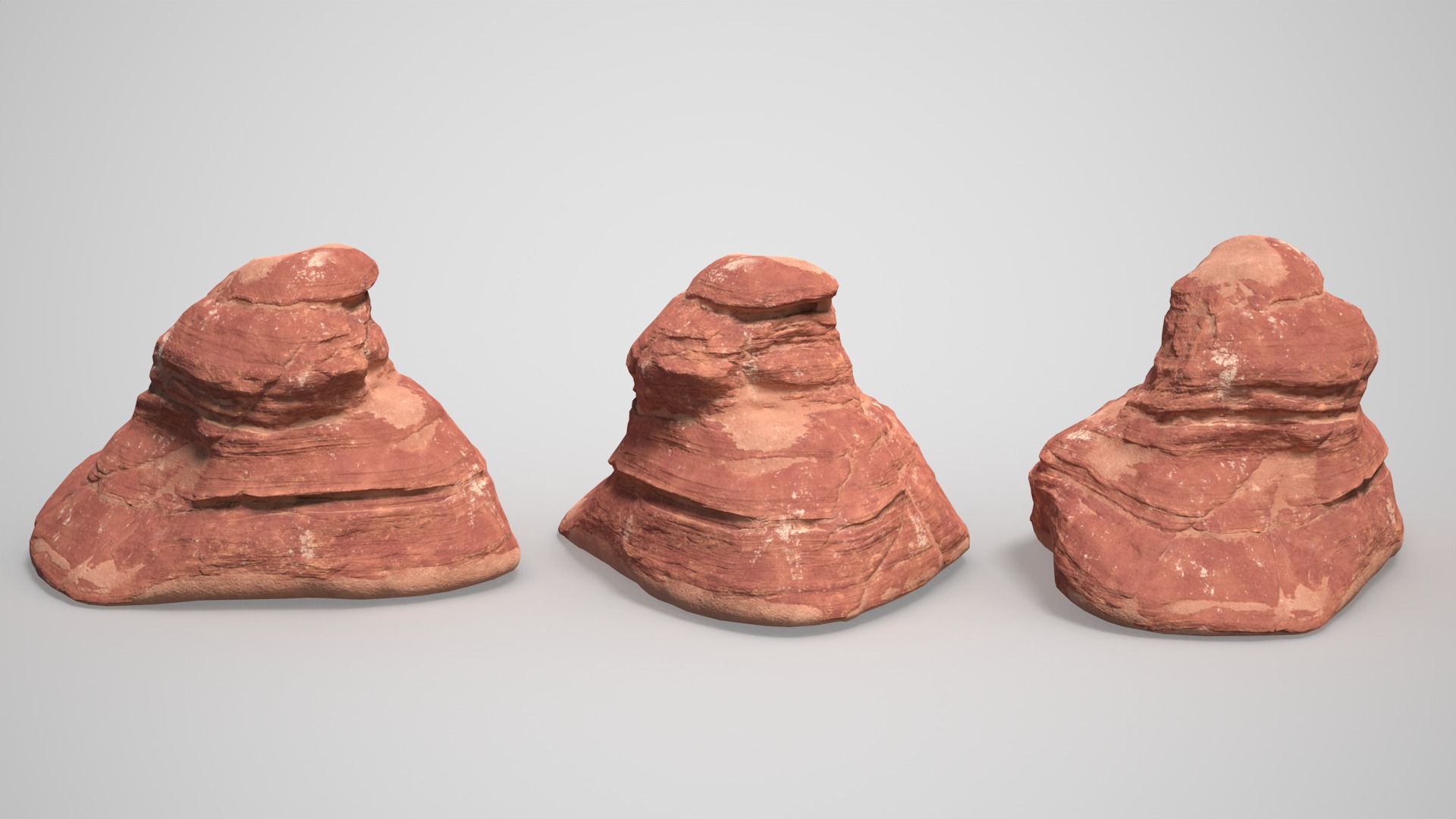 16 Sandstone Columns Desert - 241011 Low-poly 3D model_2