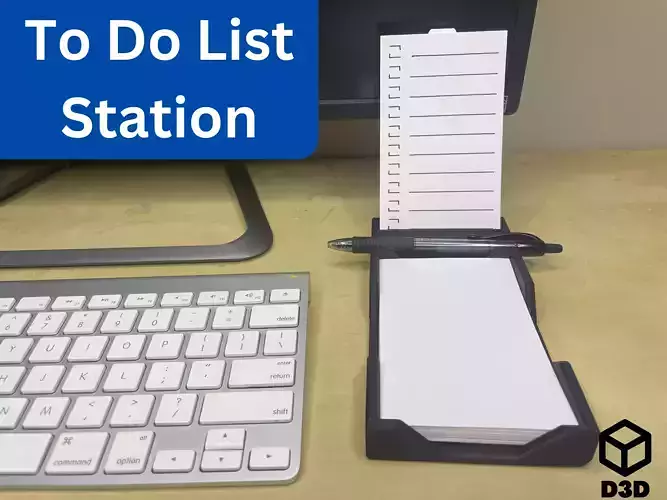 To Do List Station 3D print model