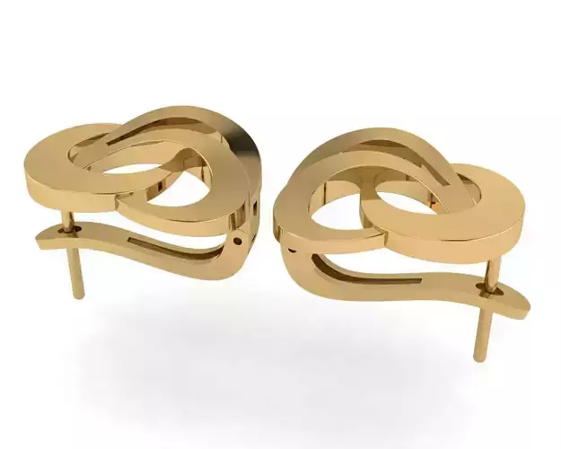 Diamond earring 3d render