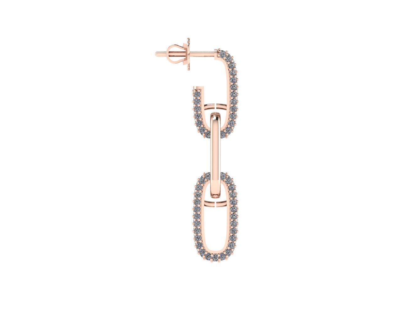 Diamond earring 3d render 3D print model_7