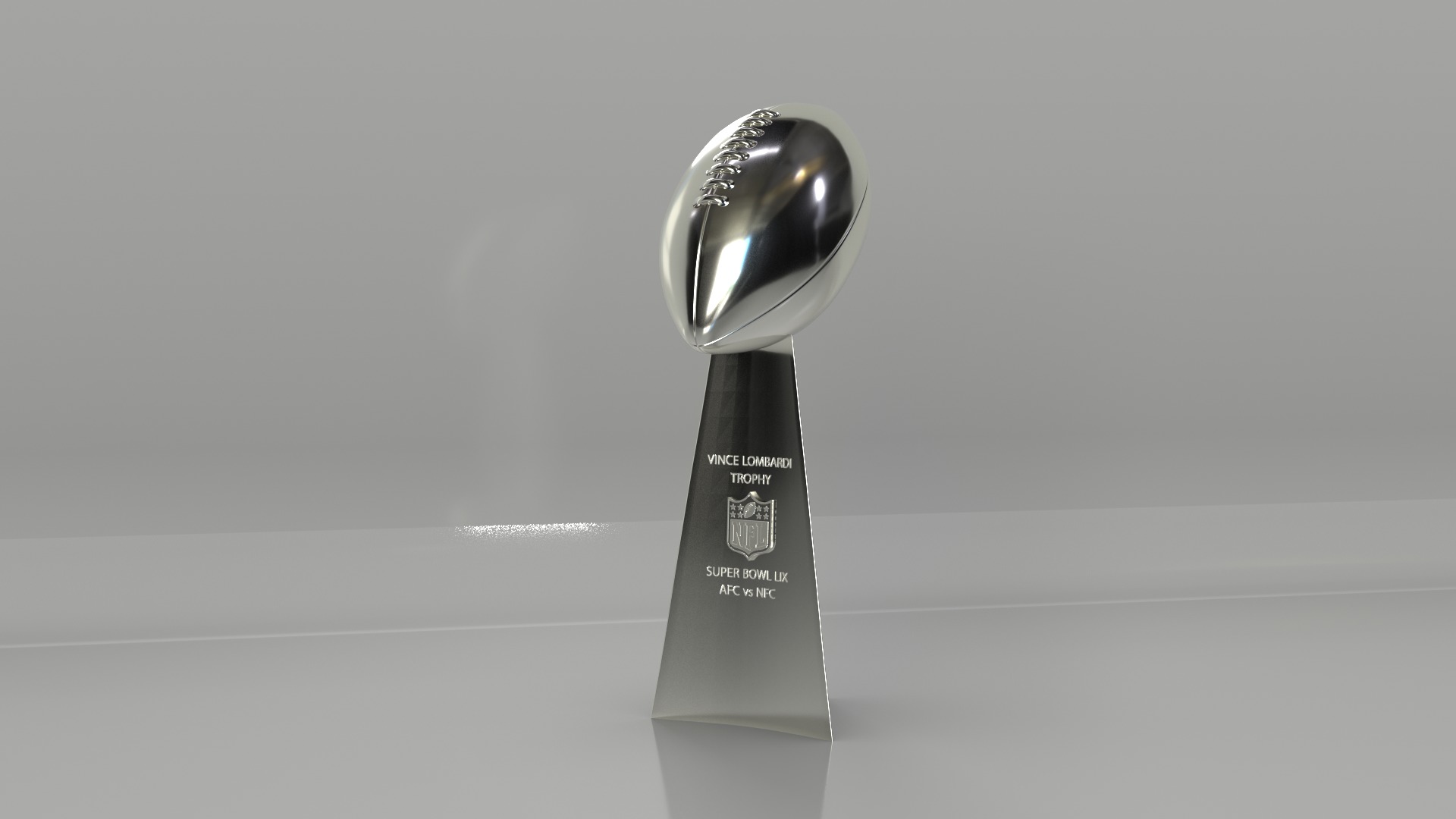 NFL Superbowl Trophy Vince Lombardi Low-poly 3D model_3